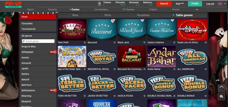 pin up casino game